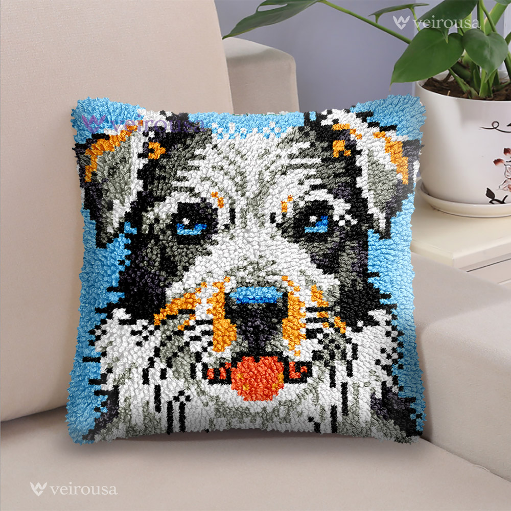 Dog Breeds - Latch Hook Pillow Kit