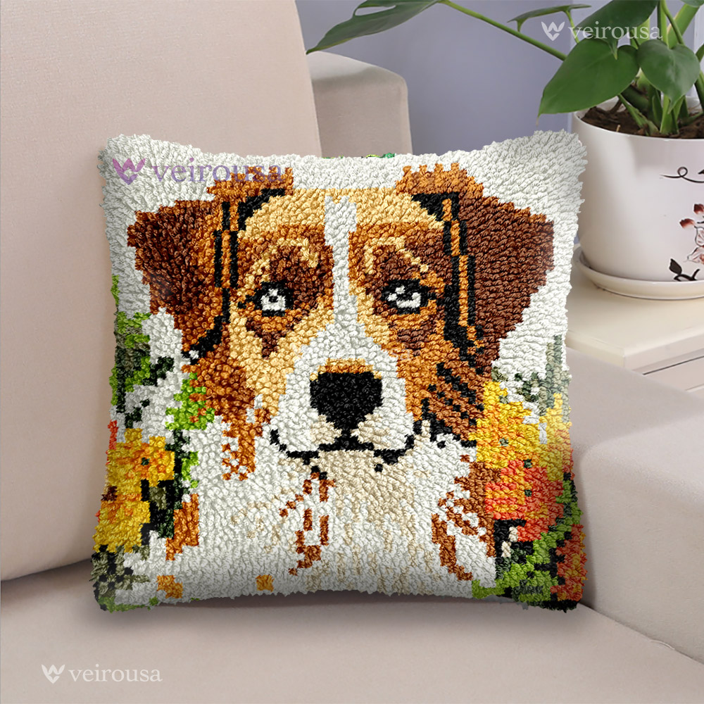 Dog Breeds - Latch Hook Pillow Kit