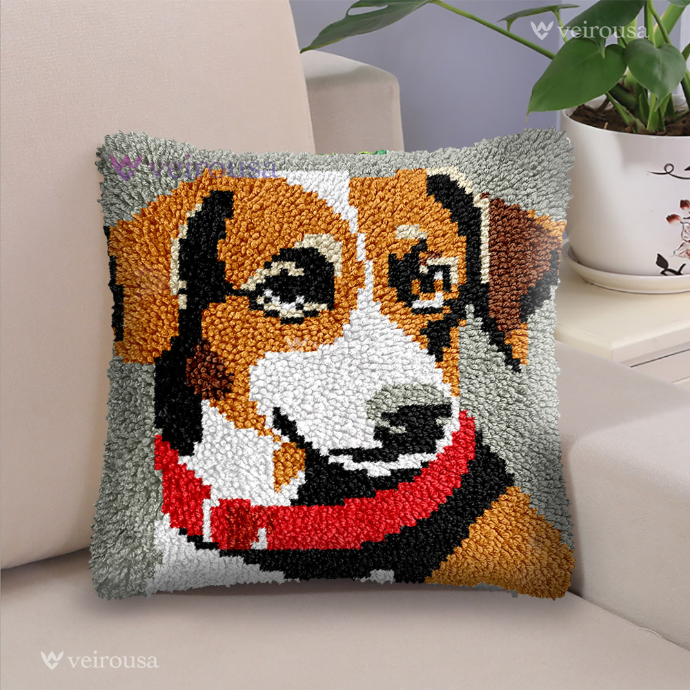 Dog Breeds - Latch Hook Pillow Kit