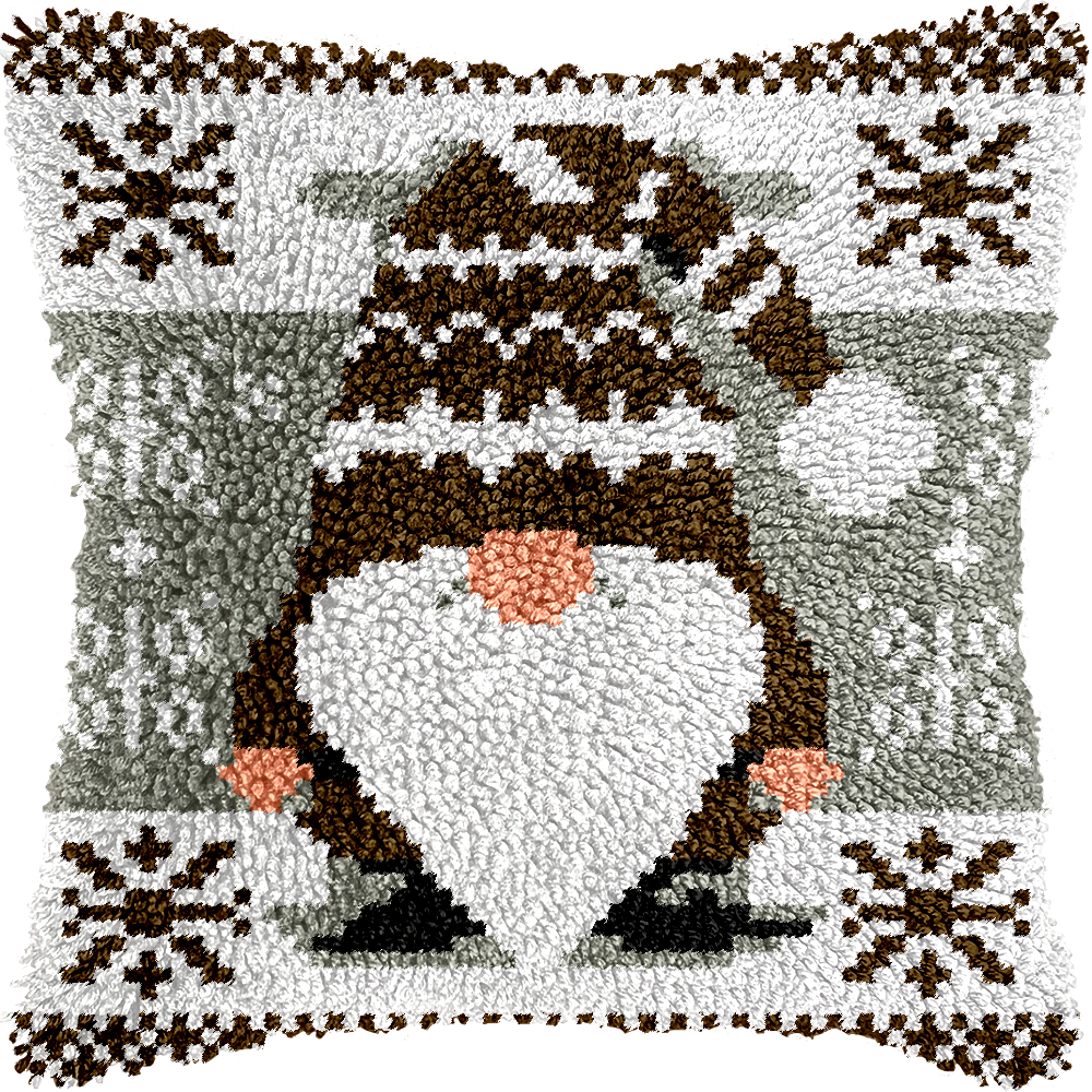 7 Colors Gnomes Latch Hook Pillow Kits