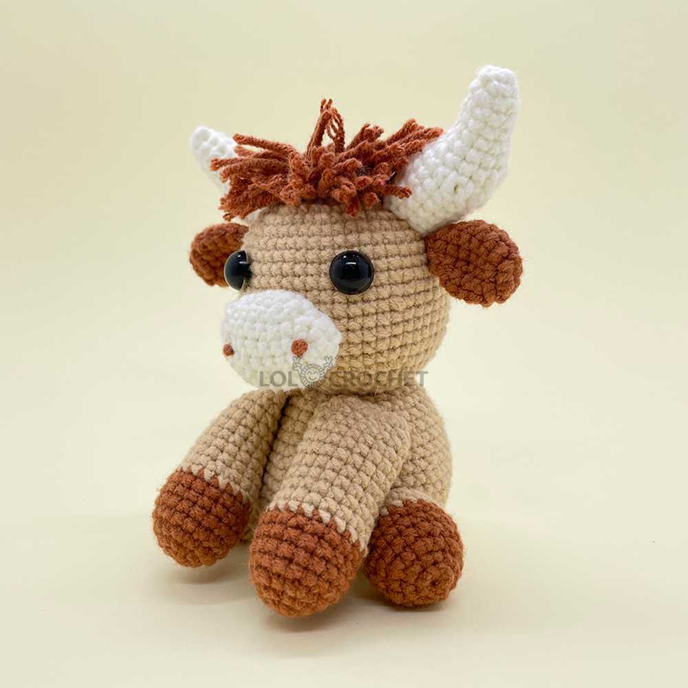 Cute Highland Cow - Crochet Kit - LOLCrochet
