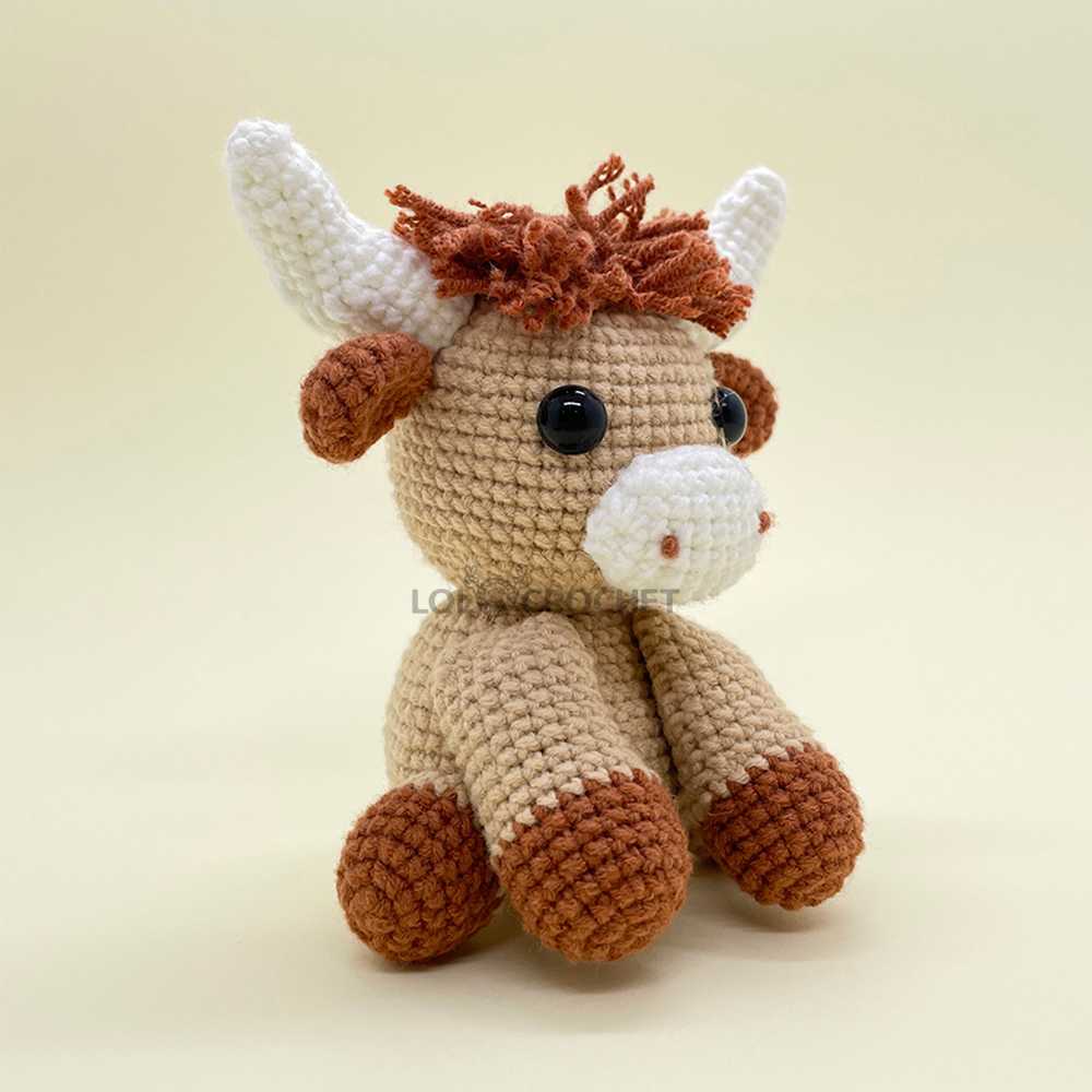 Cute Highland Cow - Crochet Kit - LOLCrochet