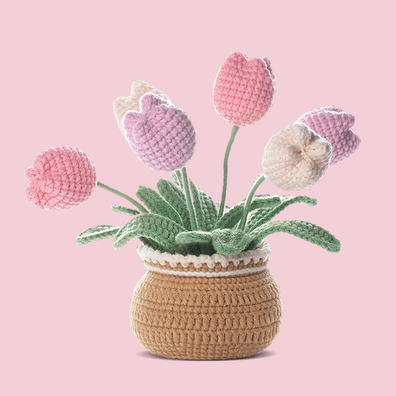 Tulip Flower Pot - Crochet Kit - LOLCrochet