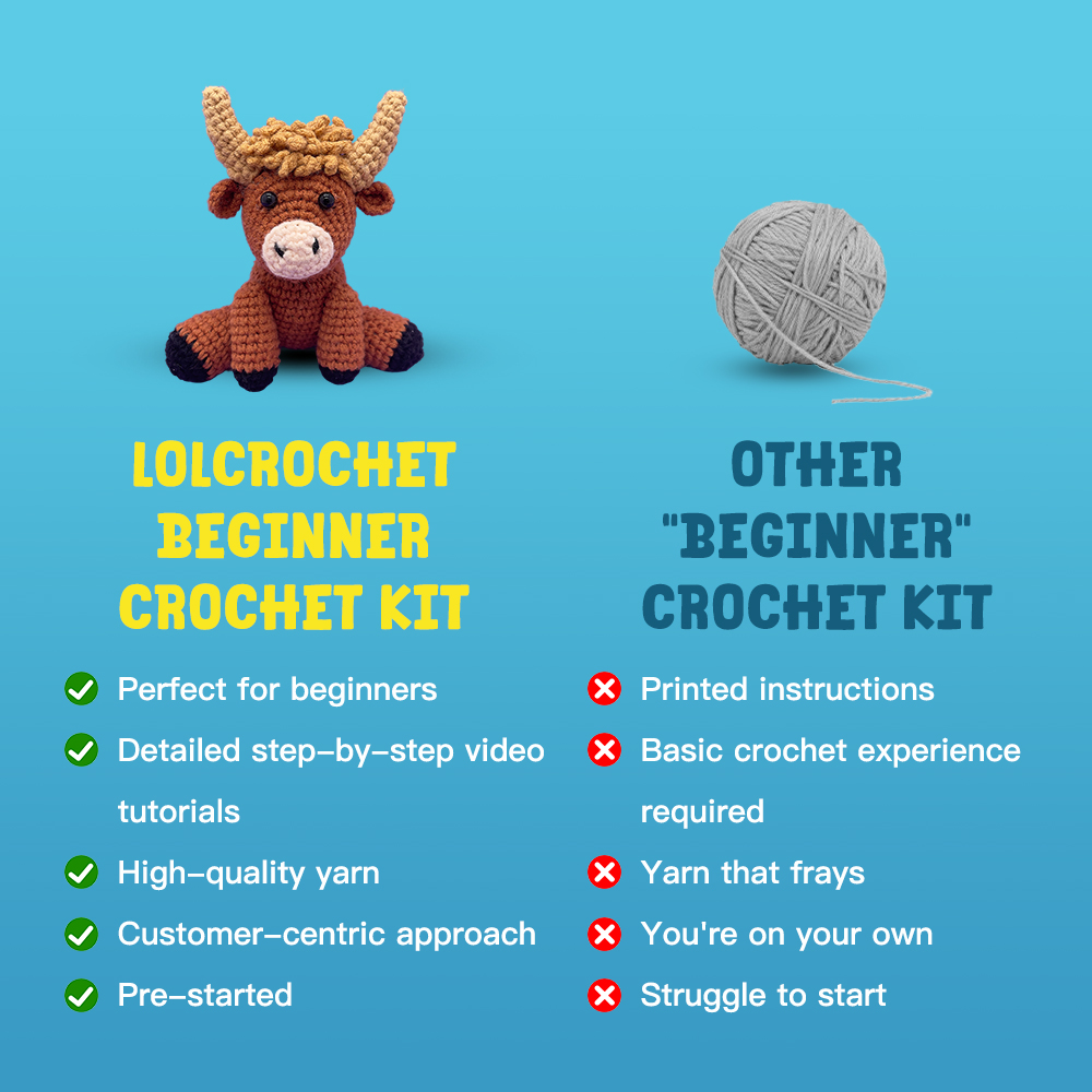 Flowers and Potted Plants 6Pcs - Yellow - Crochet Kit - LOLCrochet