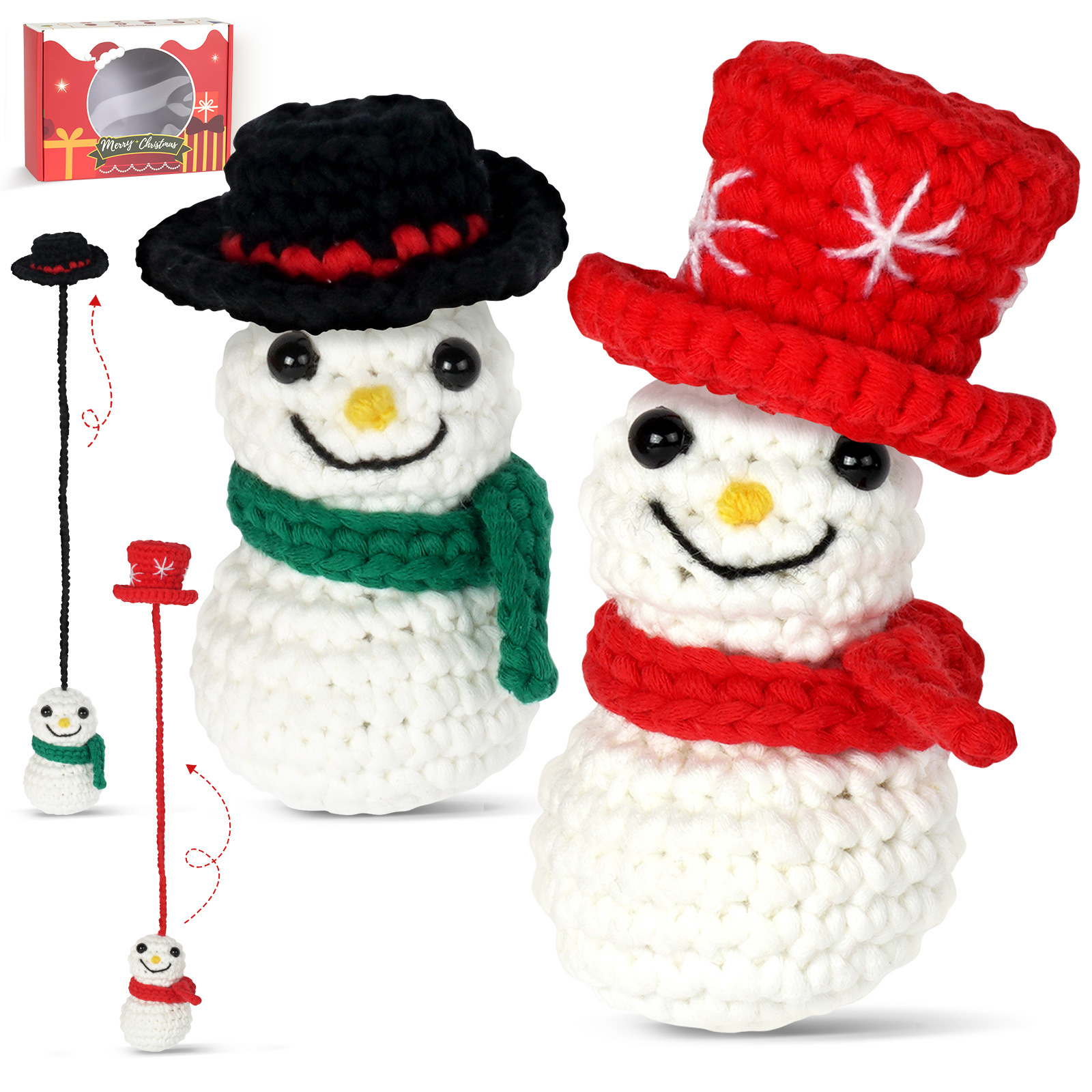 Snowman Bookmark - Crochet Kit - LOLCrochet