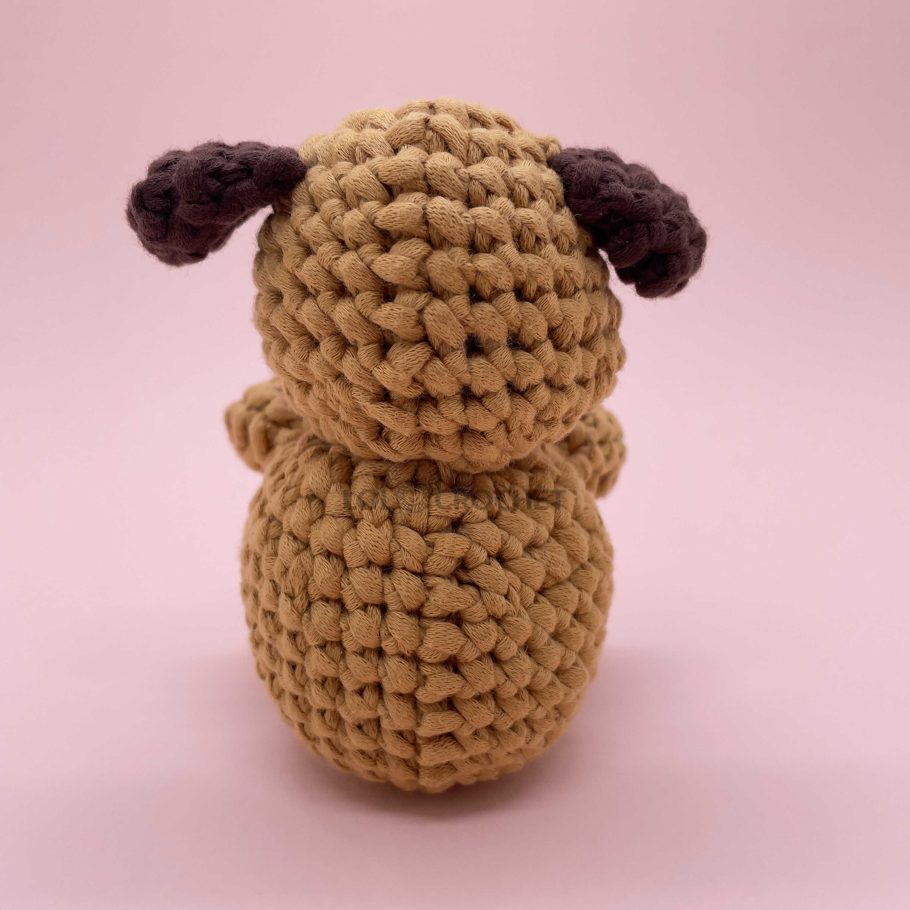 Brown Pug - Crochet Kit - LOLCrochet