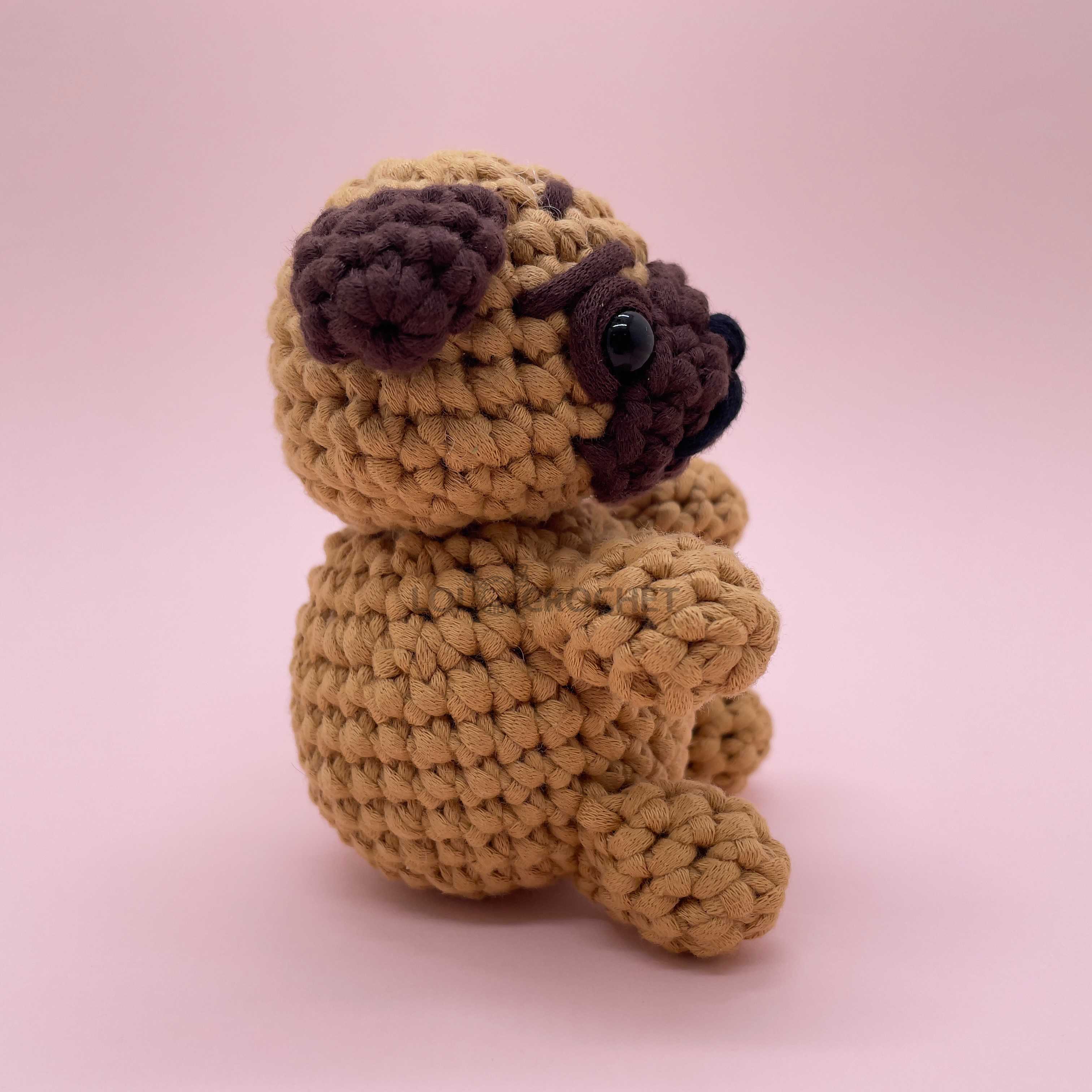 Brown Pug - Crochet Kit - LOLCrochet