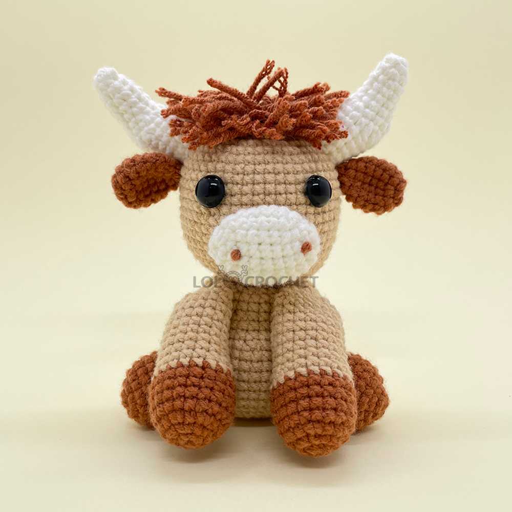 Cute Highland Cow - Crochet Kit - LOLCrochet