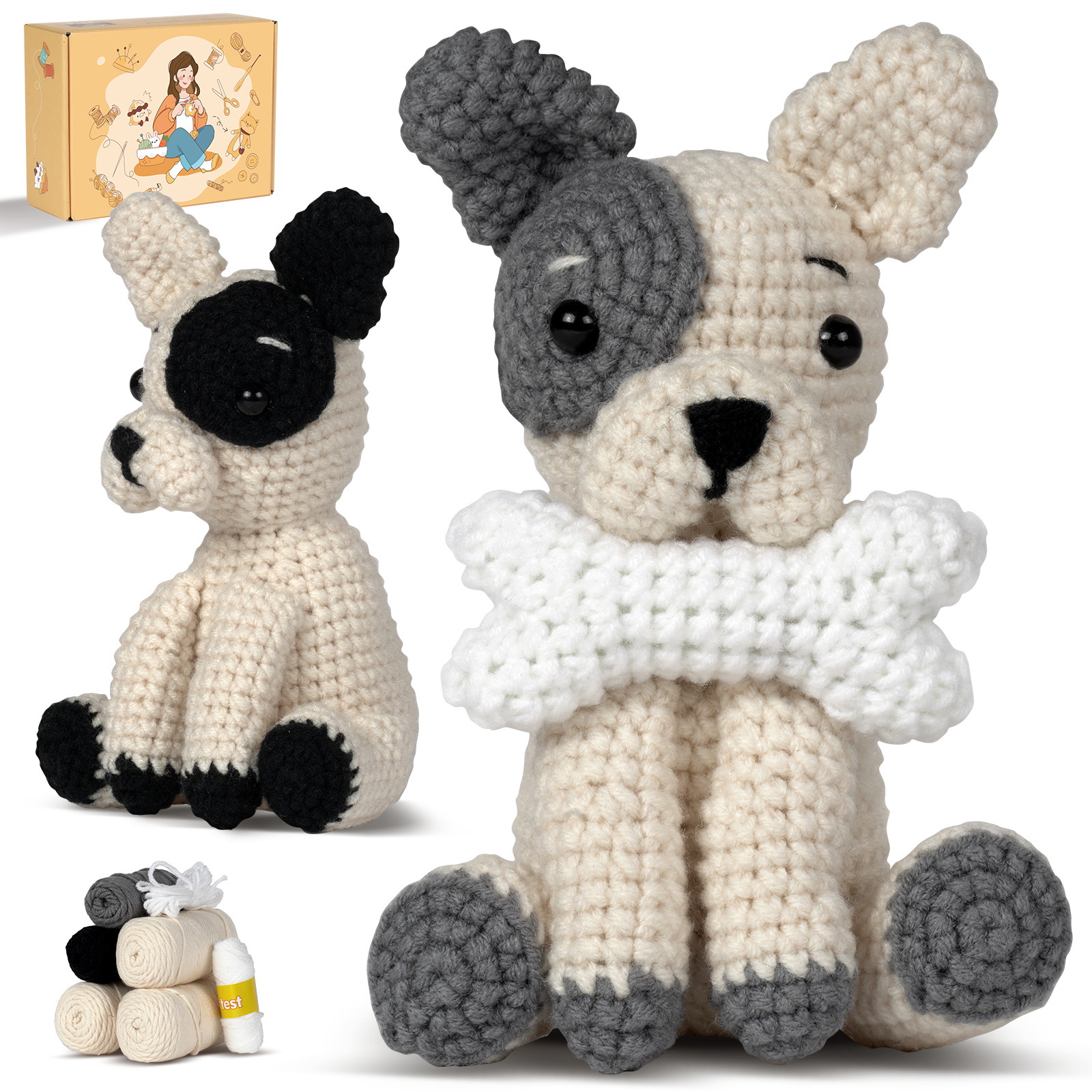 French bulldog - Crochet Kit - LOLCrochet
