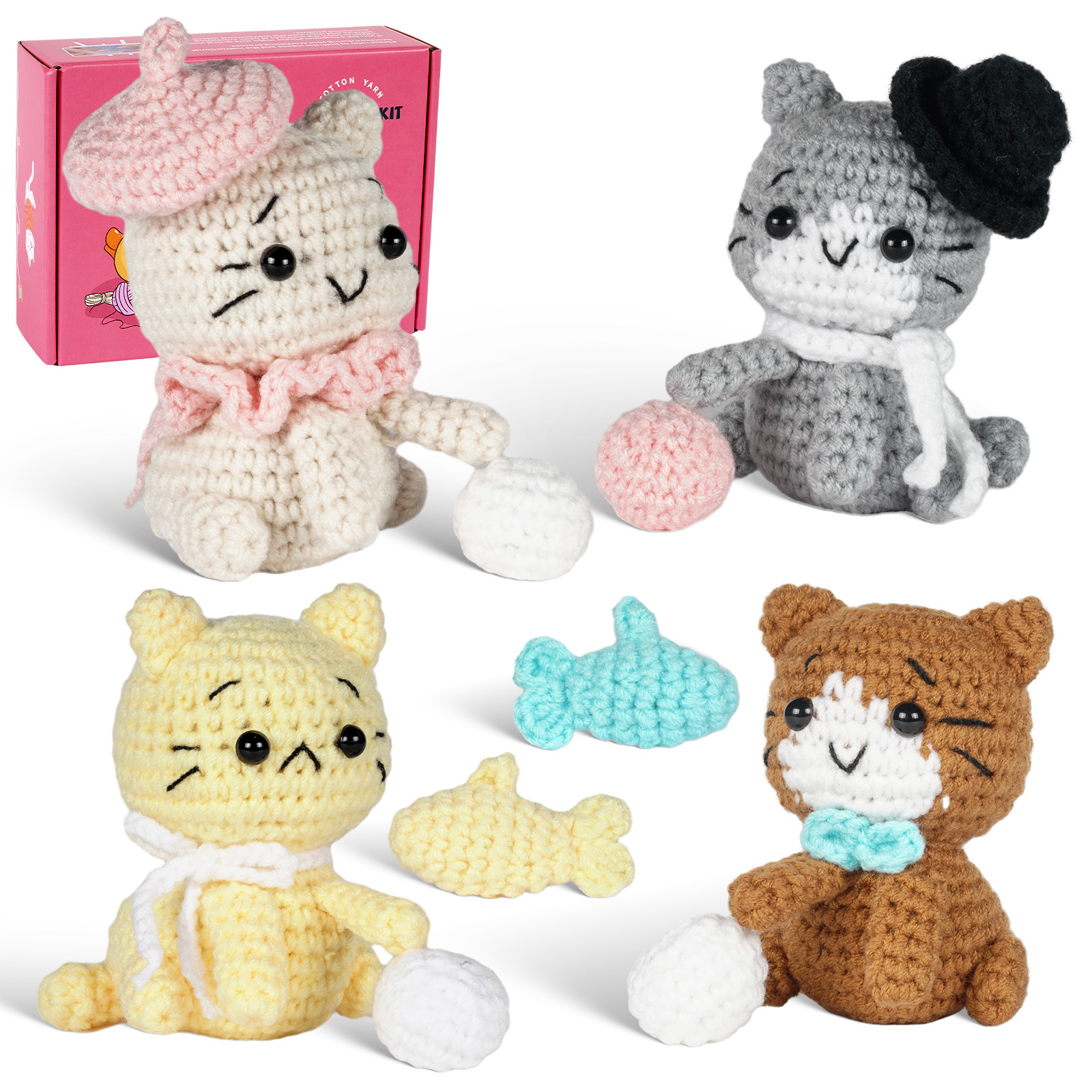 Cat Combo - Crochet Kit - LOLCrochet