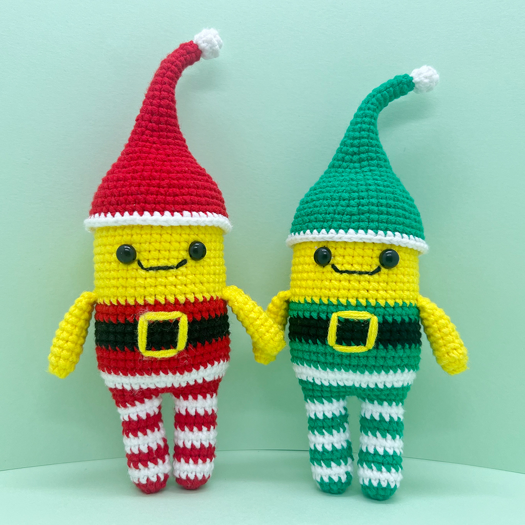 Striped Christmas Dolls - Crochet Kit - LOLCrochet