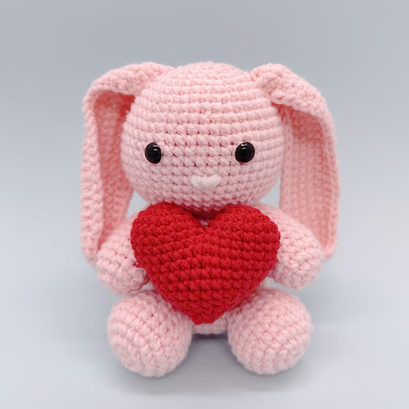 Bunny with a Heart - Crochet Kit - LOLCrochet