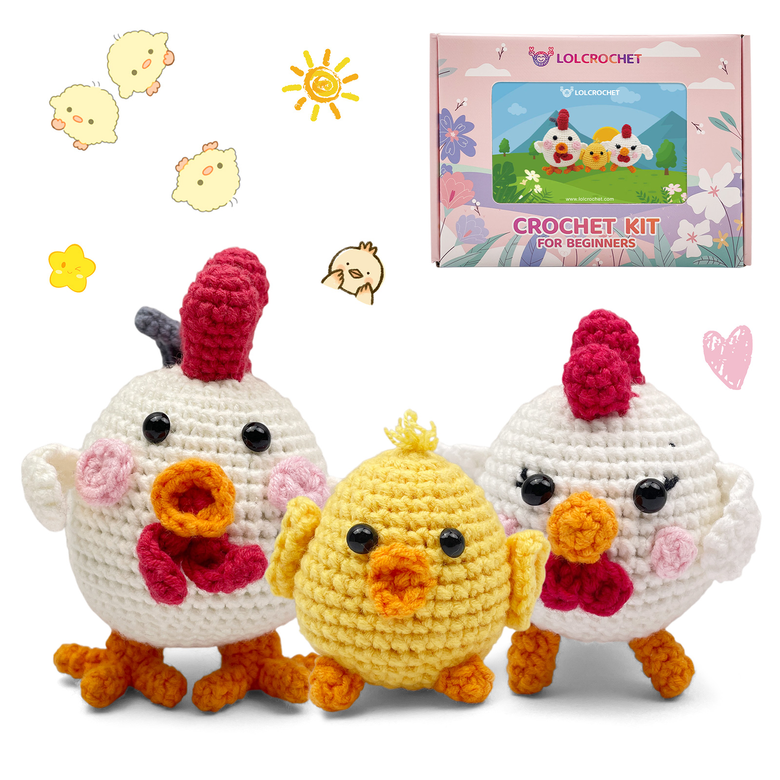 Roaming Rooster - Crochet Kit - LOLCrochet