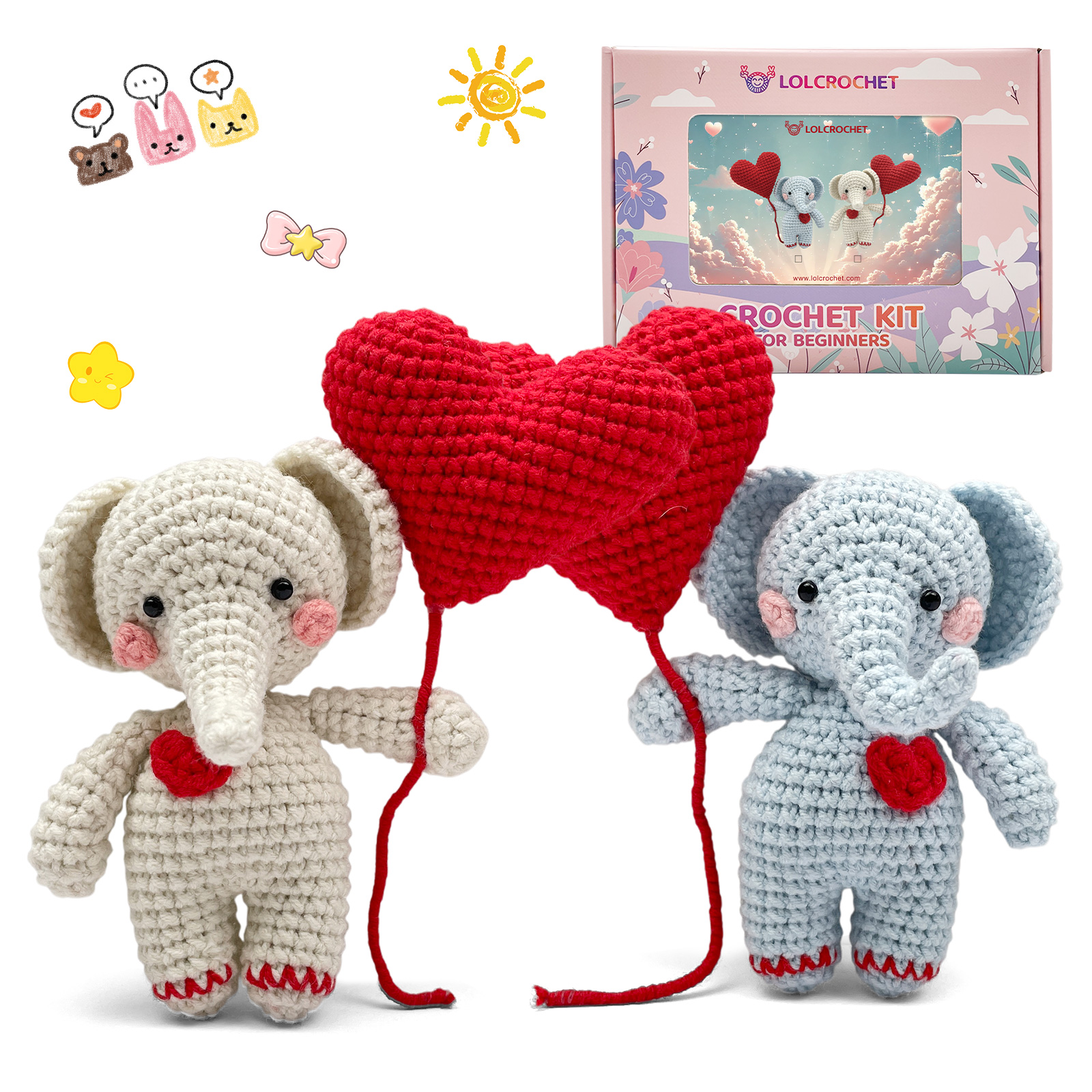 Love Elephant - Crochet Kit - LOLCrochet