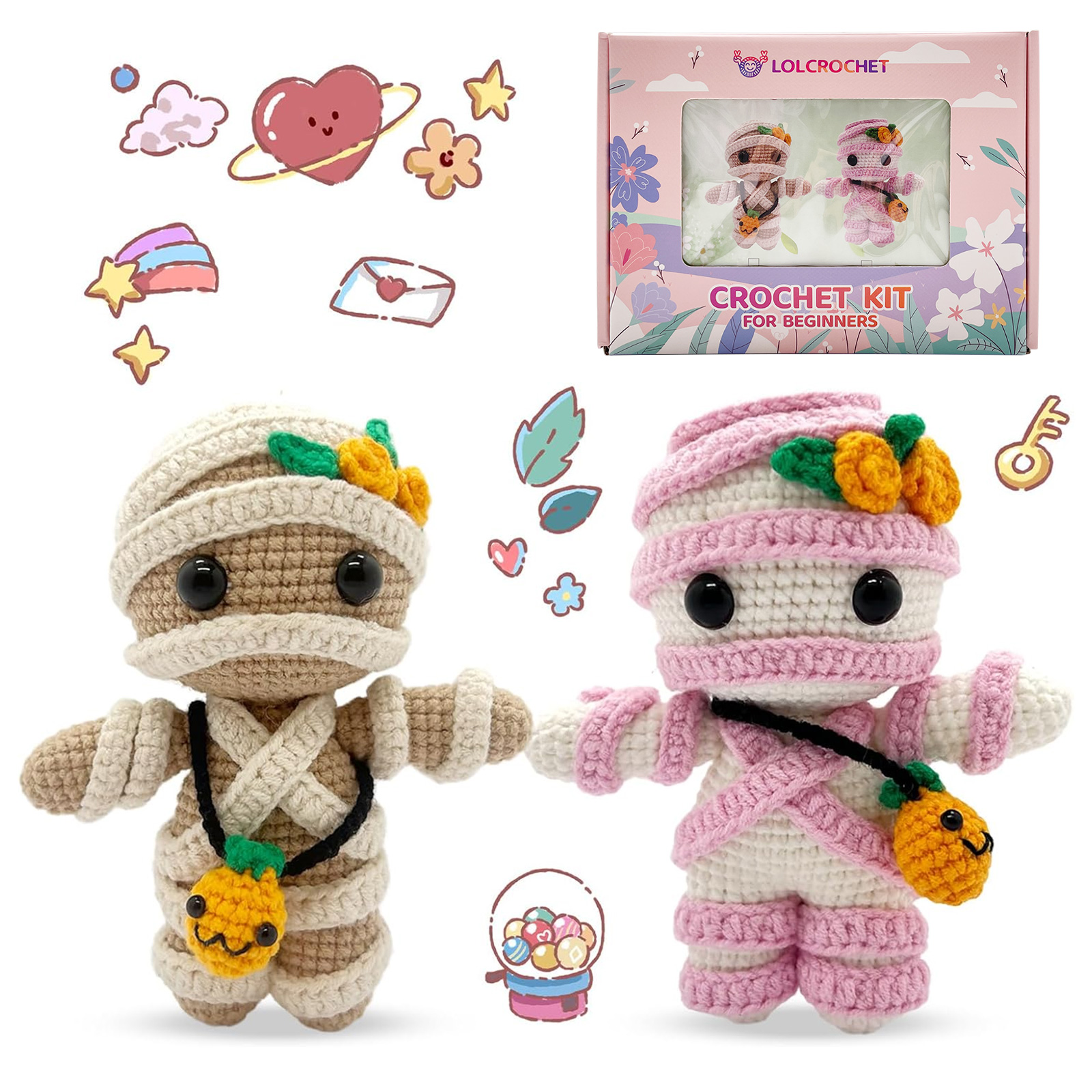 Halloween Mummy  - Crochet Kit - LOLCrochet