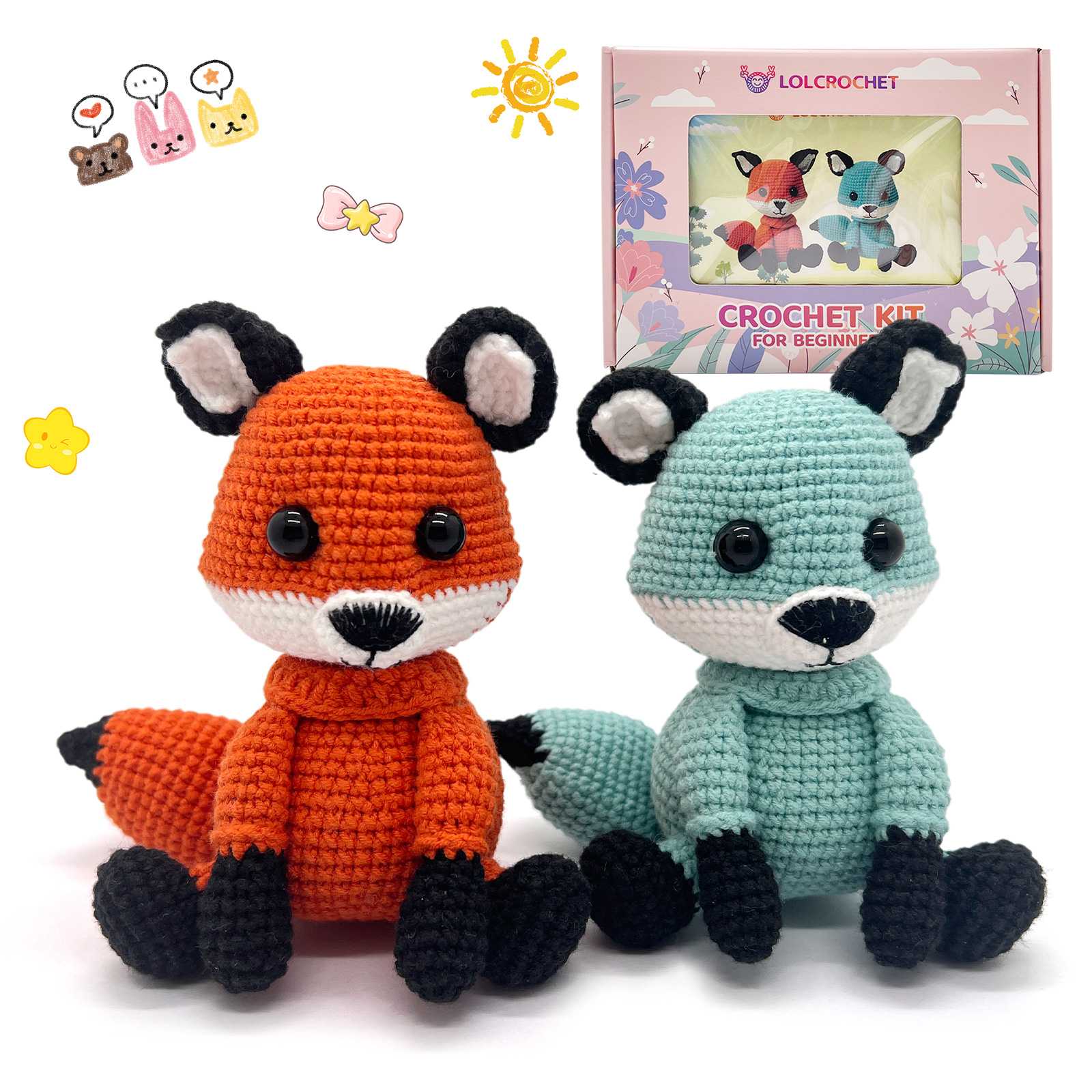 Clever Fox - Crochet Kit - LOLCrochet