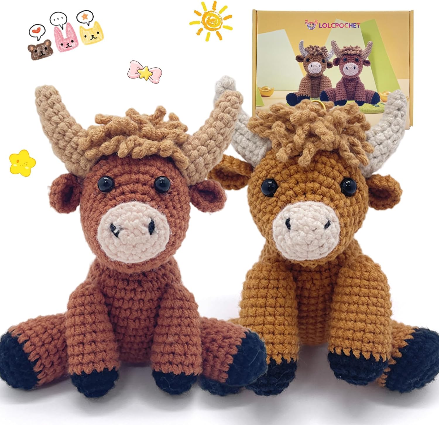 Highland Cow - Crochet Kit - LOLCrochet