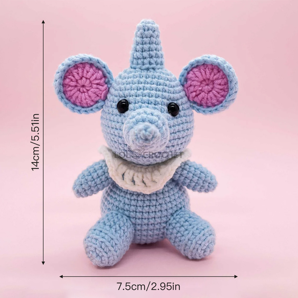 Blue Elephant - Crochet Kit - LOLCrochet