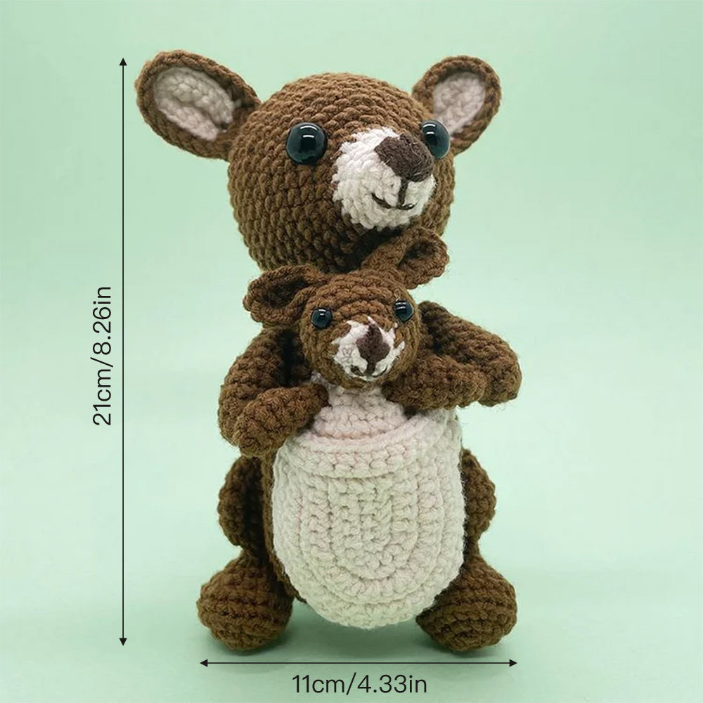 Kangaroo Mom & Baby - Crochet Kit - LOLCrochet