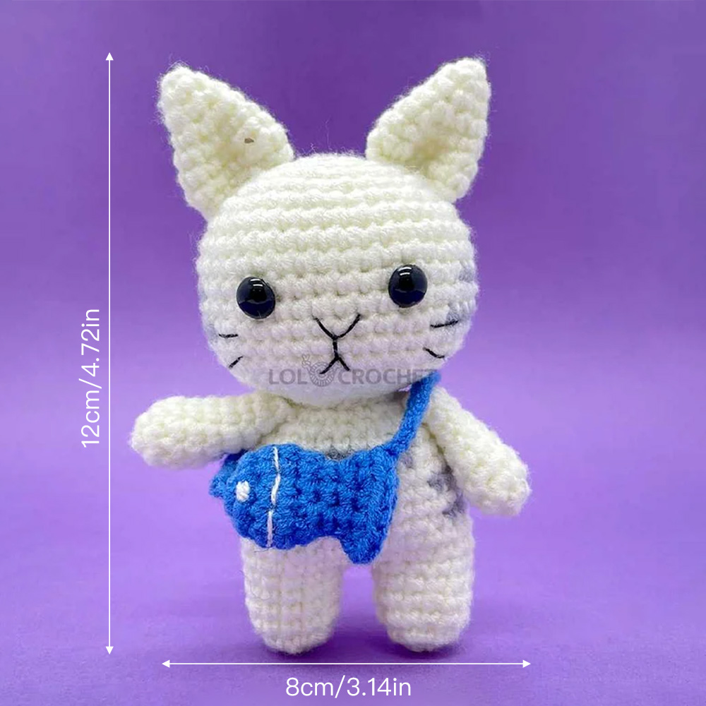 Cat with Fish Bag - Crochet Kit - LOLCrochet
