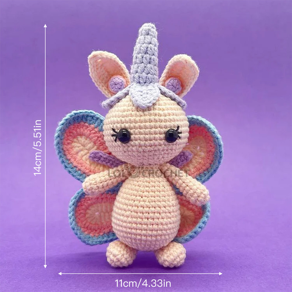 Unicorn Butterfly - Crochet Kit - LOLCrochet