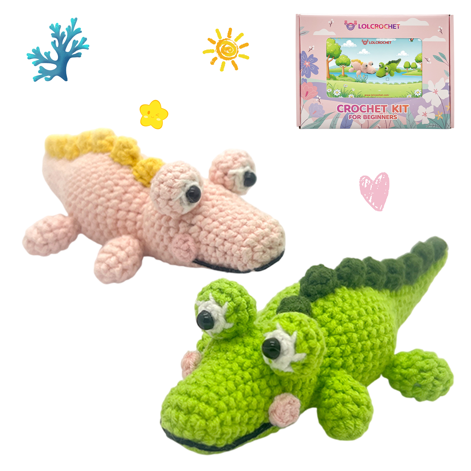 Little Green Crocodile - Crochet Kit - LOLCrochet