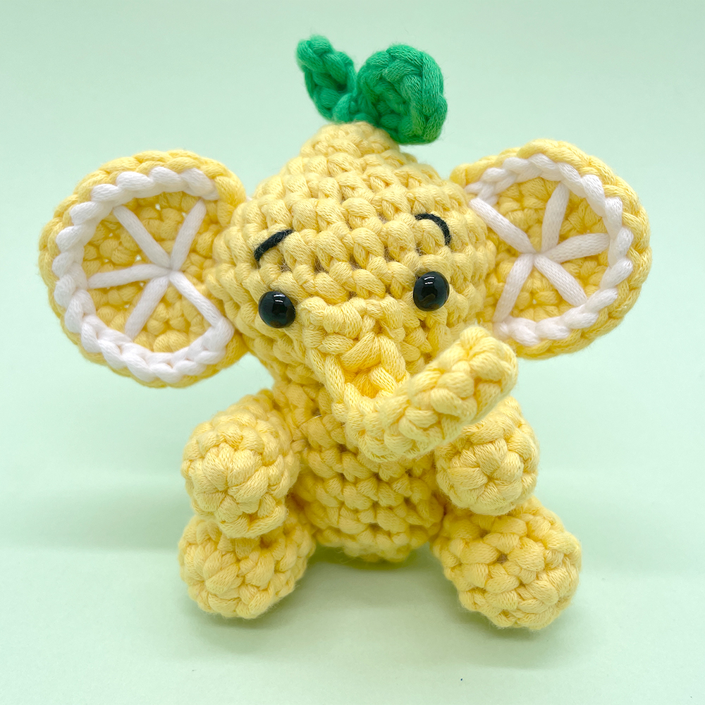 Lemon and Orange Elephant - Crochet Kit - LOLCrochet