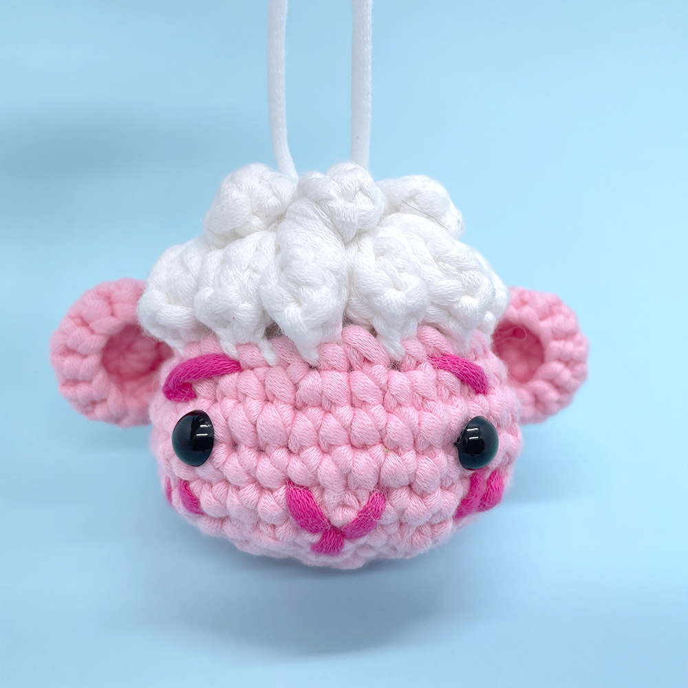 Cute Sheep Pendant - Crochet Kit - LOLCrochet