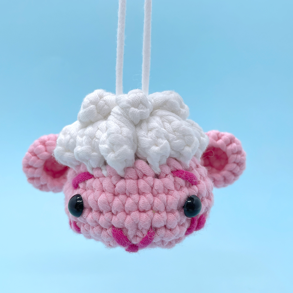 Cute Sheep Pendant - Crochet Kit - LOLCrochet