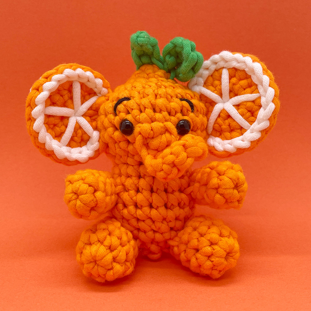 Lemon and Orange Elephant - Crochet Kit - LOLCrochet