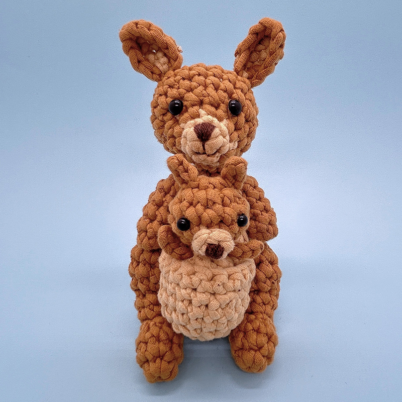 Kangaroo Mom and Baby - Crochet Kit - LOLCrochet