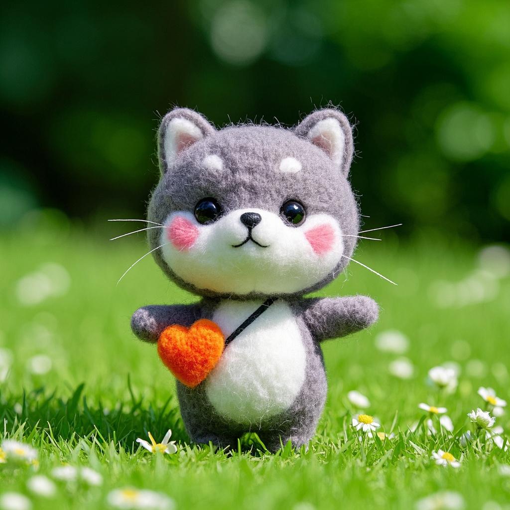 BlushyPup Felt Animals Needle Felting Kit - PokeaFluffy