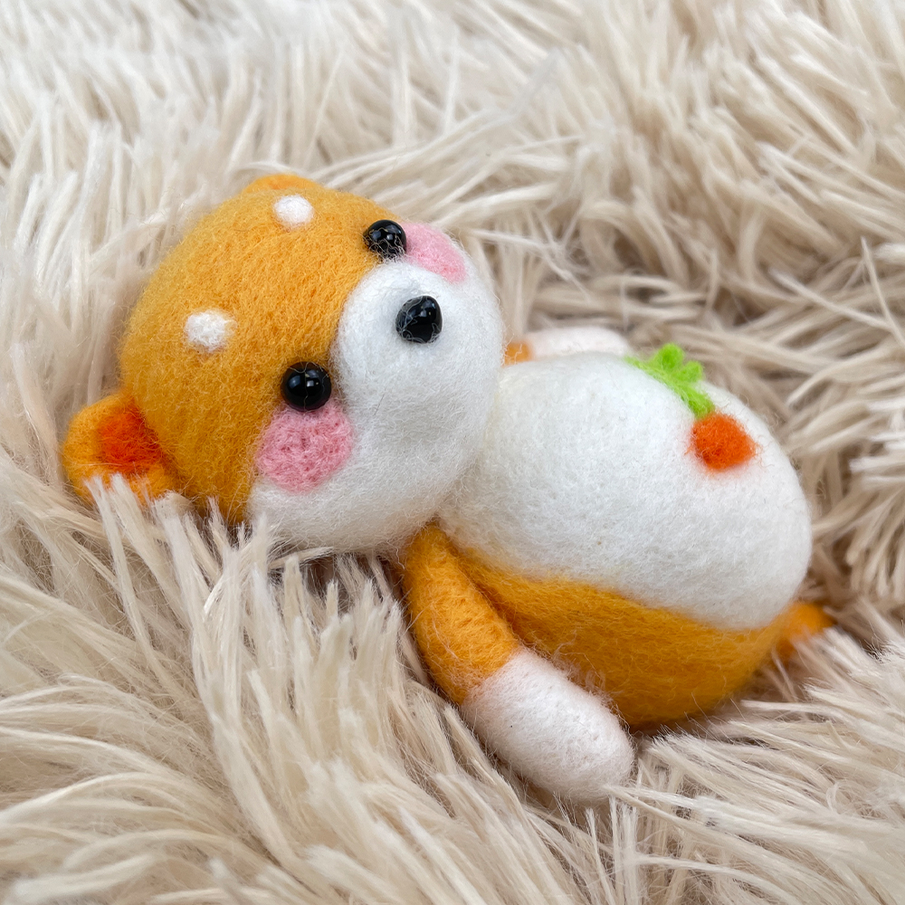 CherryPup Felt Animals Needle Felting Kit - PokeaFluffy