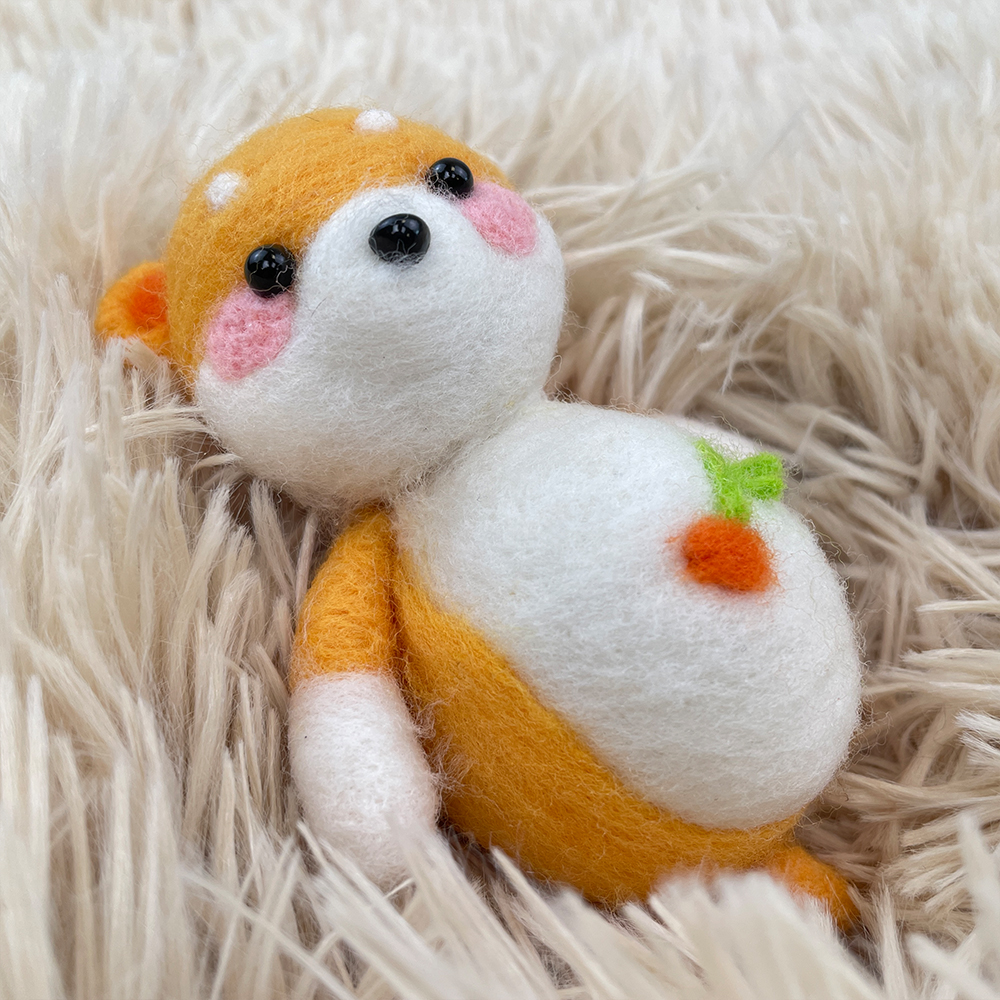 CherryPup Felt Animals Needle Felting Kit - PokeaFluffy