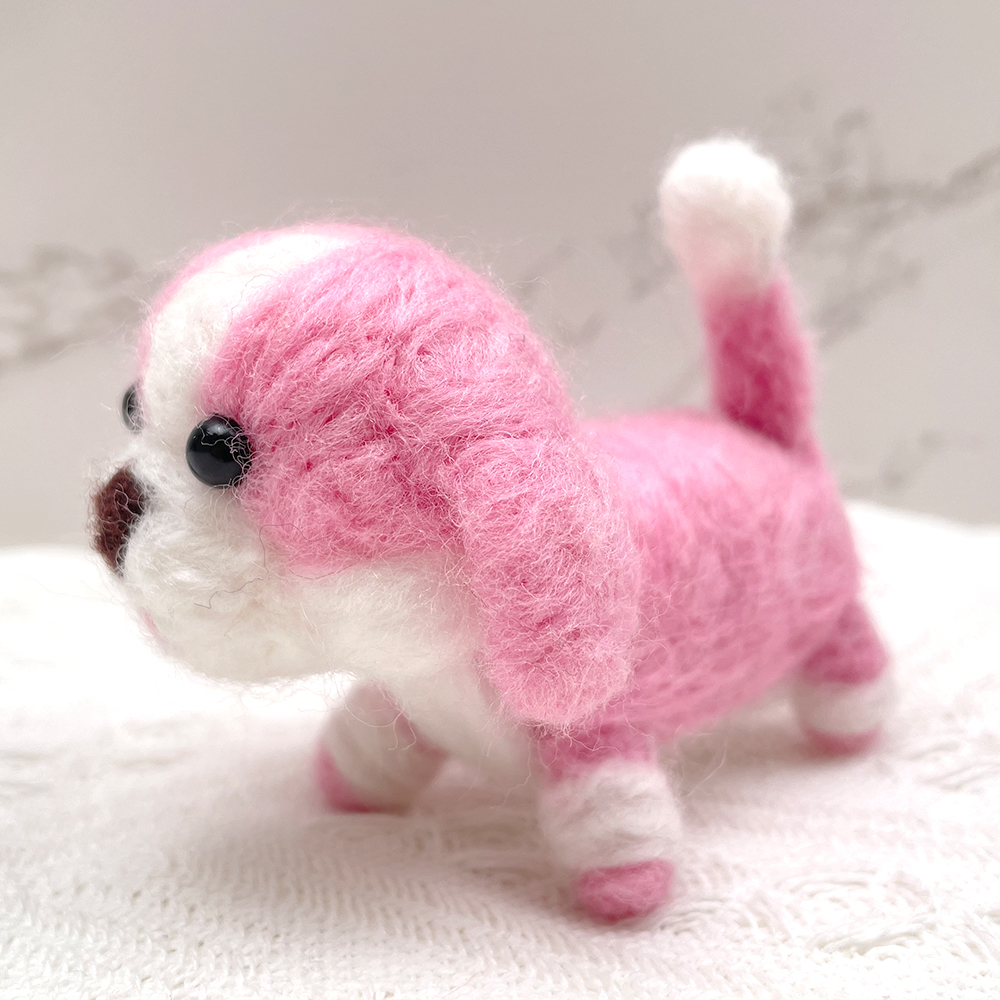 Pinkie Felt Animals Needle Felting Kit - PokeaFluffy
