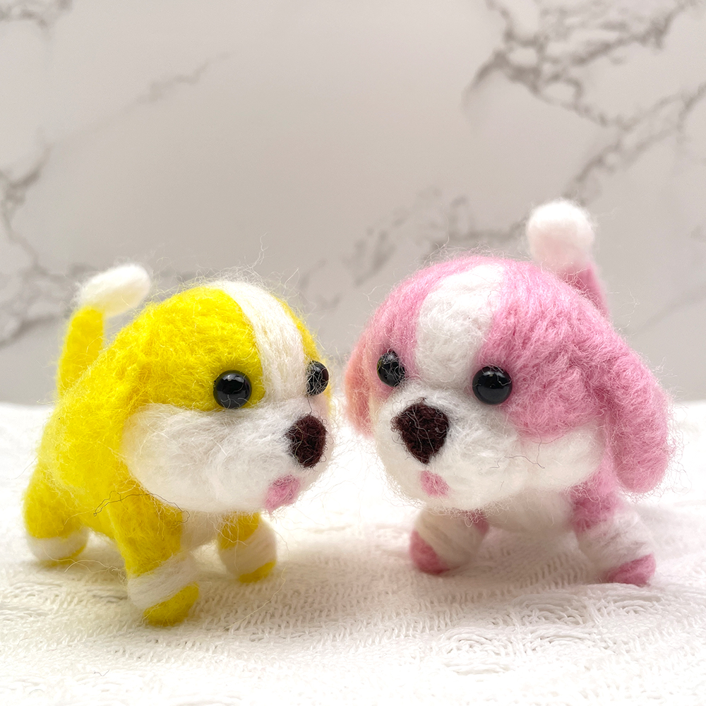 Pinkie Felt Animals Needle Felting Kit - PokeaFluffy