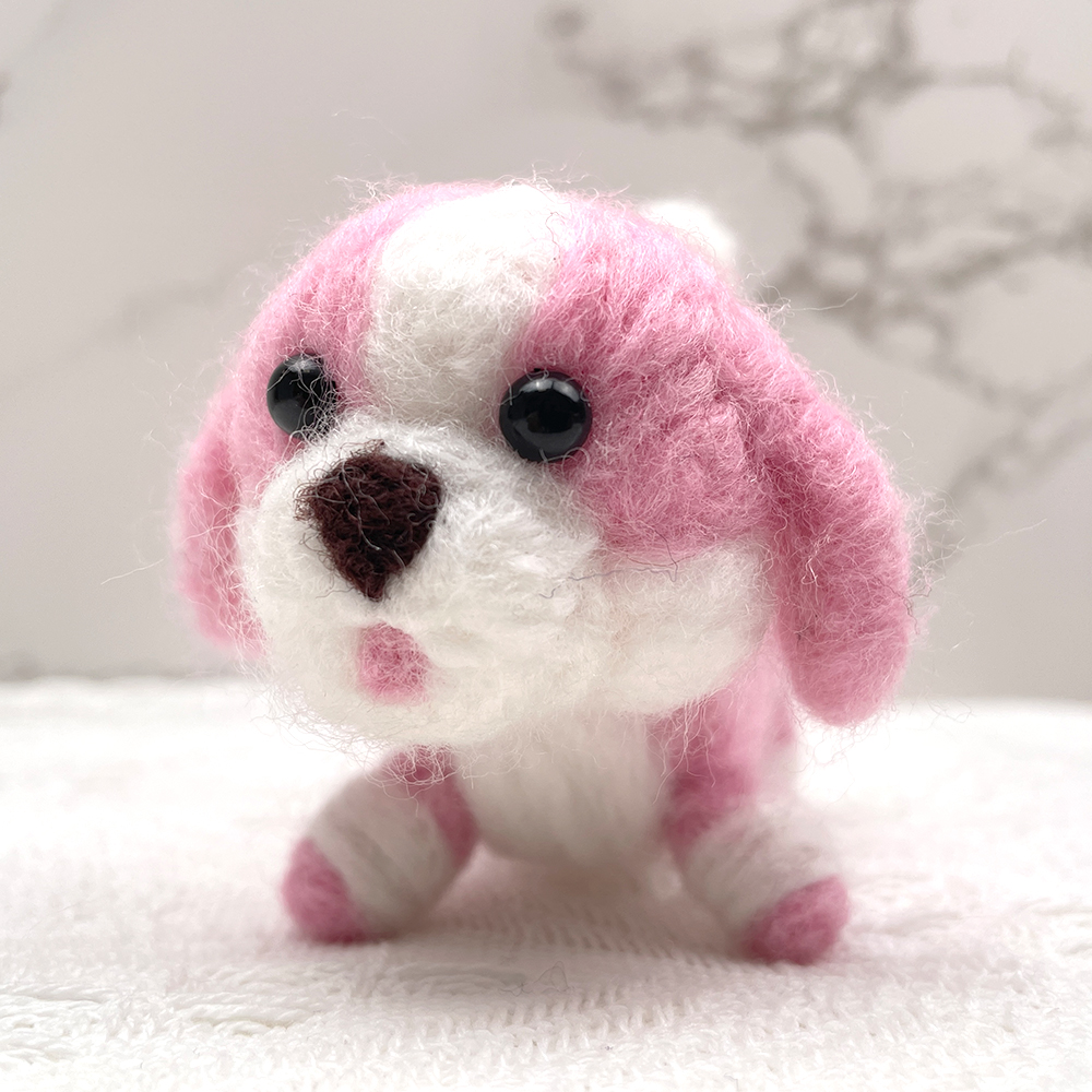 Pinkie Felt Animals Needle Felting Kit - PokeaFluffy