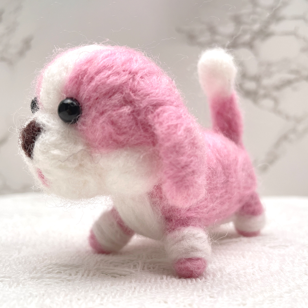 Pinkie Felt Animals Needle Felting Kit - PokeaFluffy