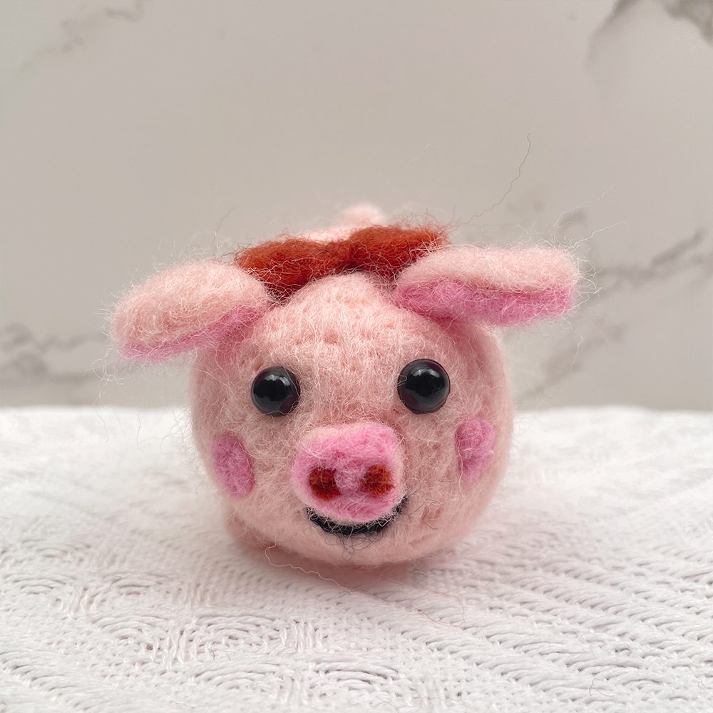 Puffball Felt Animals Needle Felting Kit - PokeaFluffy