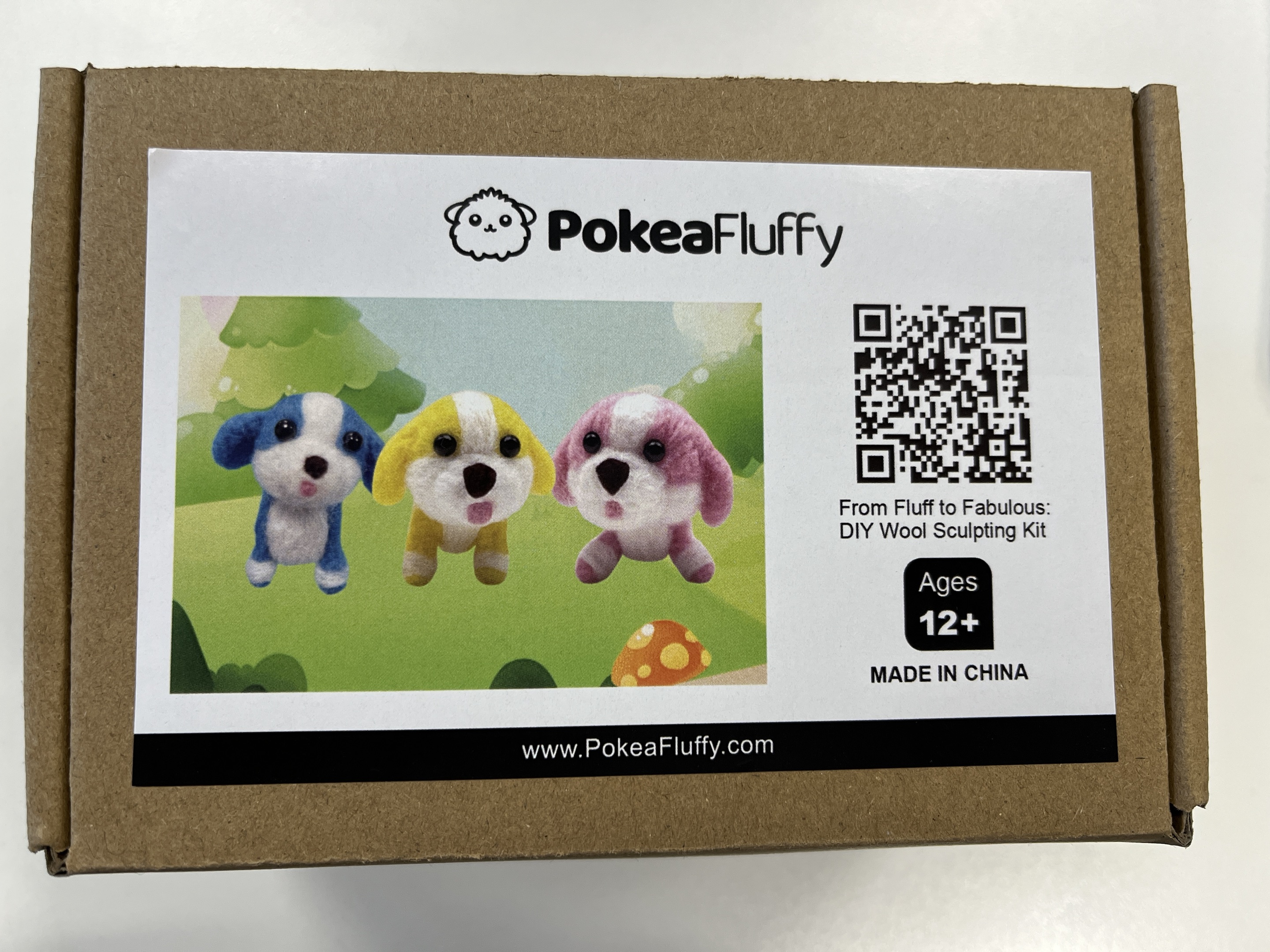 Pinkie Felt Animals Needle Felting Kit - PokeaFluffy