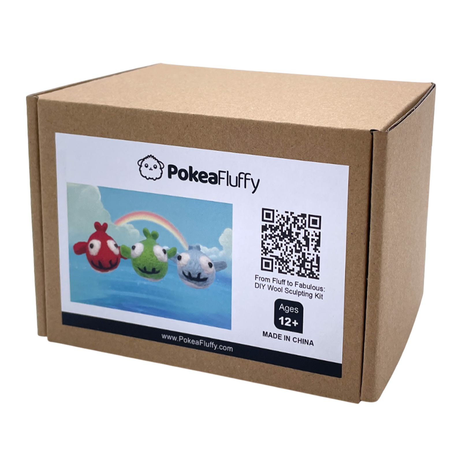 RubyFish Felt Animals Needle Felting Kit - PokeaFluffy