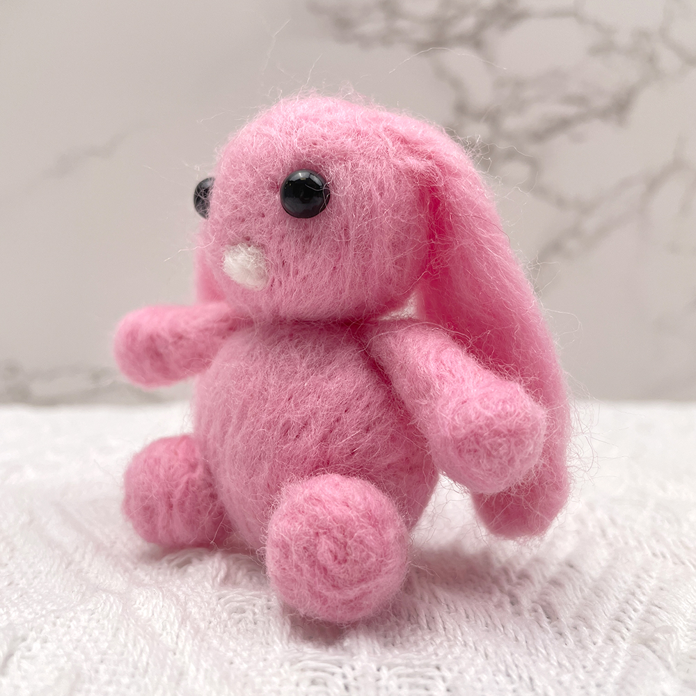 Rabbit Felt Animals Needle Felting Kit - PokeaFluffy