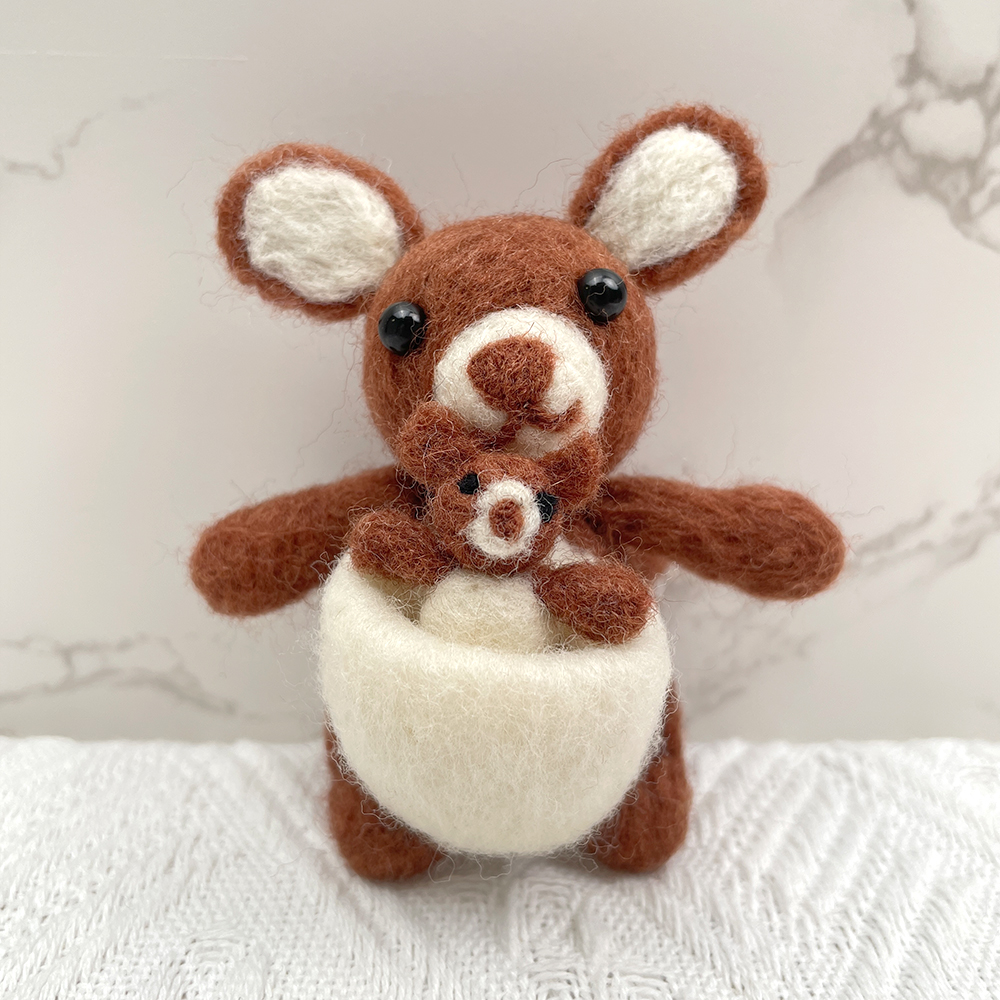Kanga Felt Animals Needle Felting Kit - PokeaFluffy