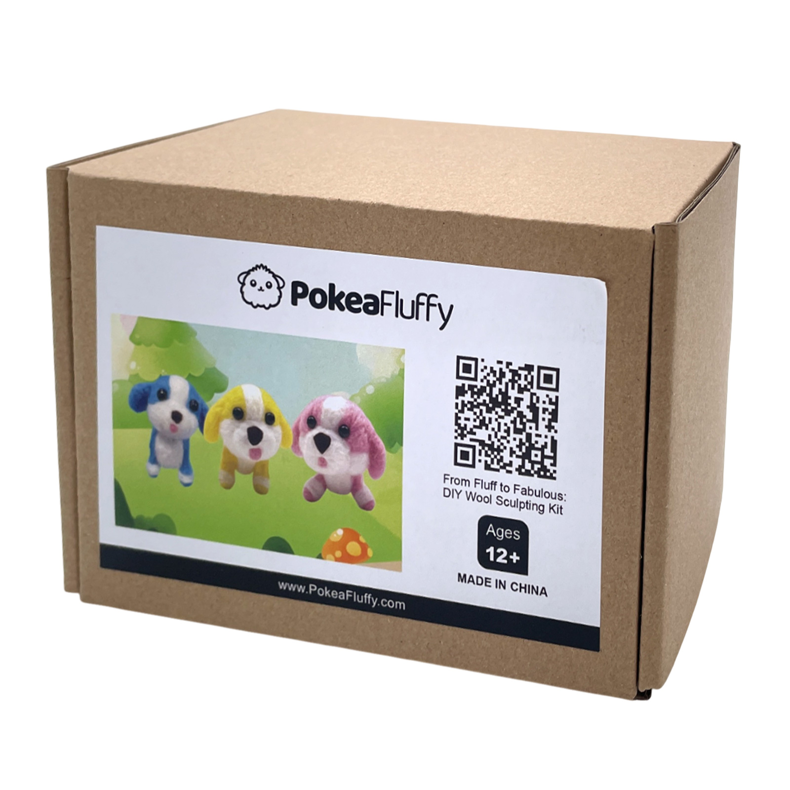 Pinkie Felt Animals Needle Felting Kit - PokeaFluffy