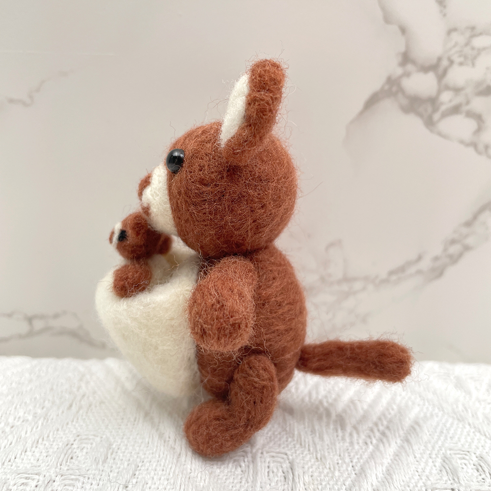 Kanga Felt Animals Needle Felting Kit - PokeaFluffy