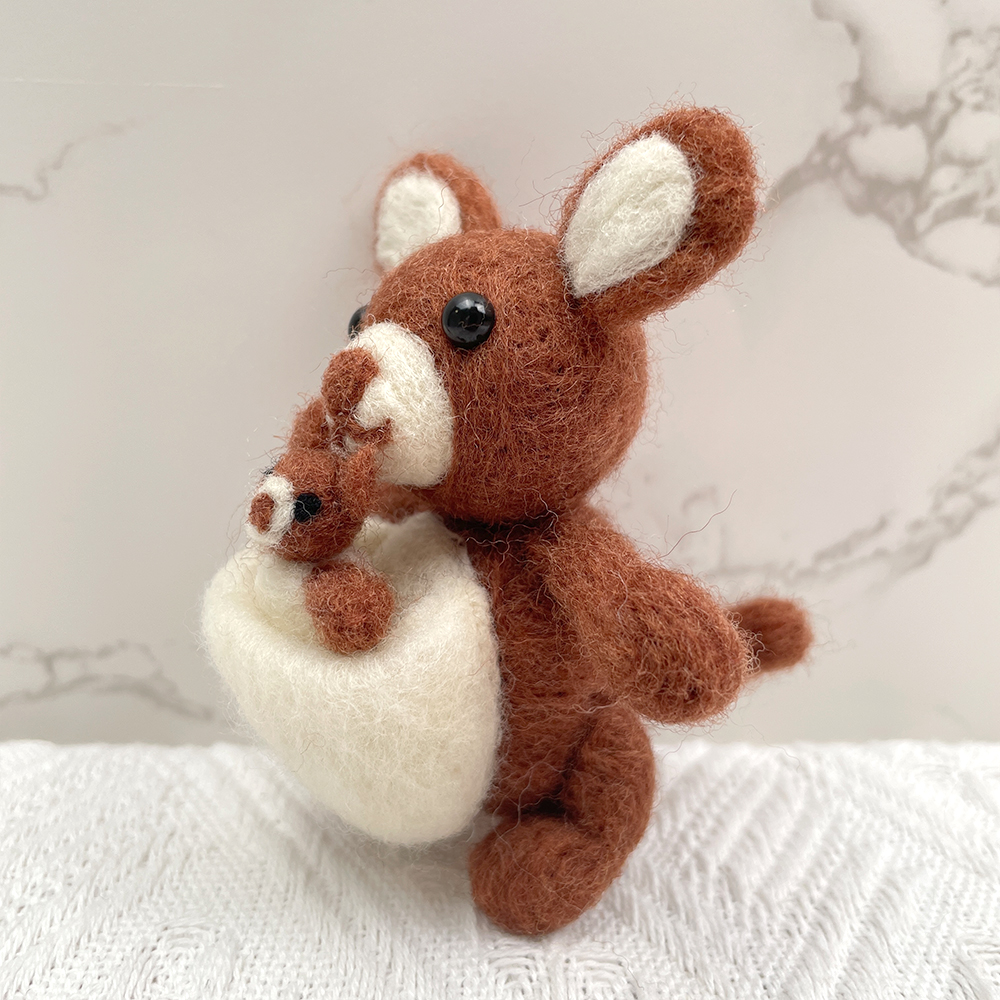 Kanga Felt Animals Needle Felting Kit - PokeaFluffy