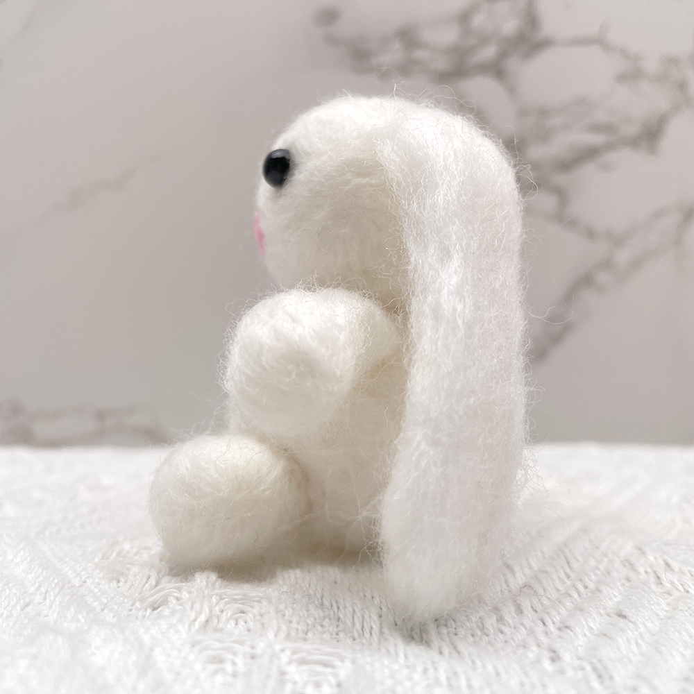 Rabbit Felt Animals Needle Felting Kit - PokeaFluffy