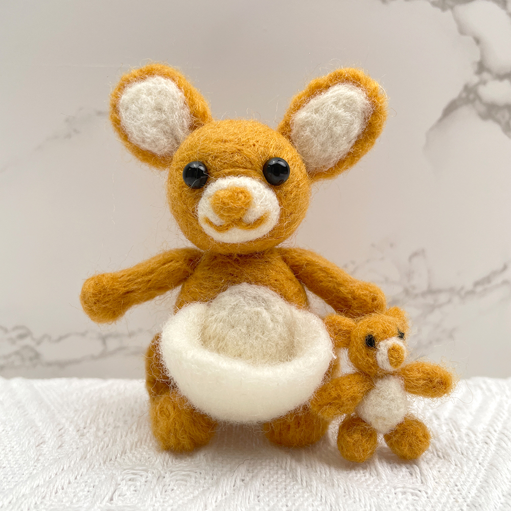 Kanga Felt Animals Needle Felting Kit - PokeaFluffy