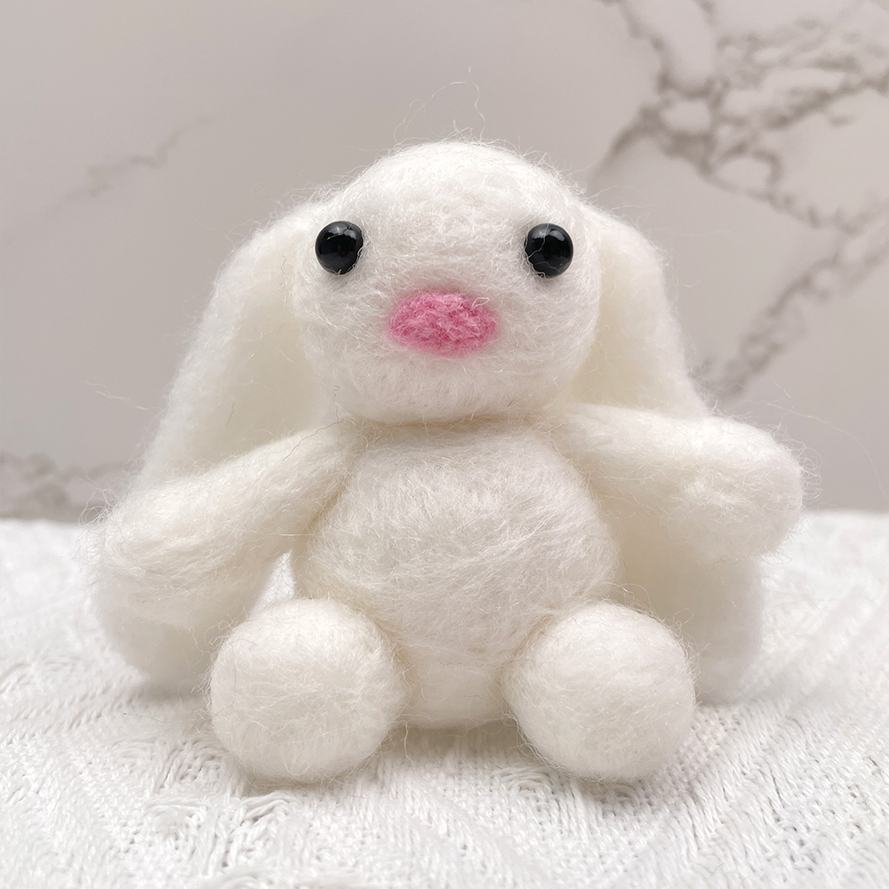 Rabbit Felt Animals Needle Felting Kit - PokeaFluffy