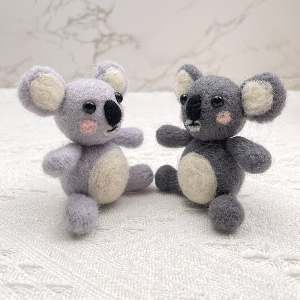 Koala Felt Animals Needle Felting Kit - PokeaFluffy